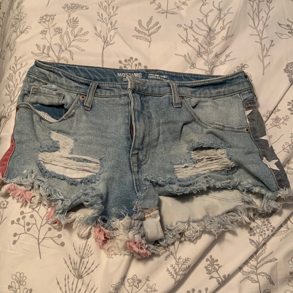 American Flag Jean Shorts